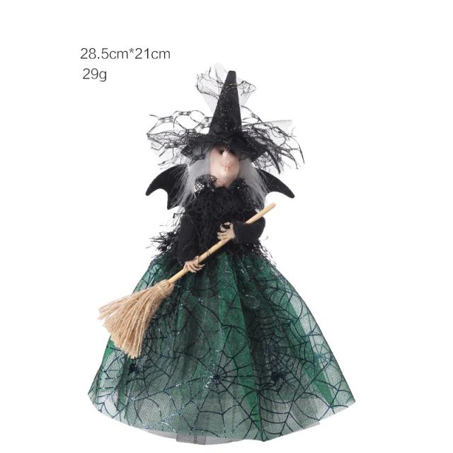 2点セット」ハロウィン 飾り お人形 飾り物 巫女 魔女 ぬいぐるみ 置物